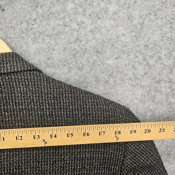 Peruvian Alpaca Blazer Mens 40S M Black LE COLLEZIONI Tweed Fleck Sport Coat USA